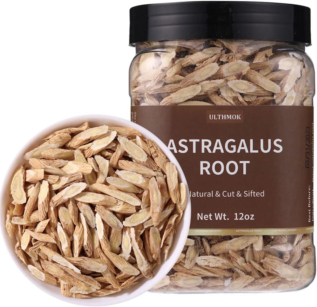 Premium Astragalus Root Tea Slices/12 Oz(339g),Featured 黄芪 Pure and Natural,No additives,Cut and Sifted Herbal Tea.