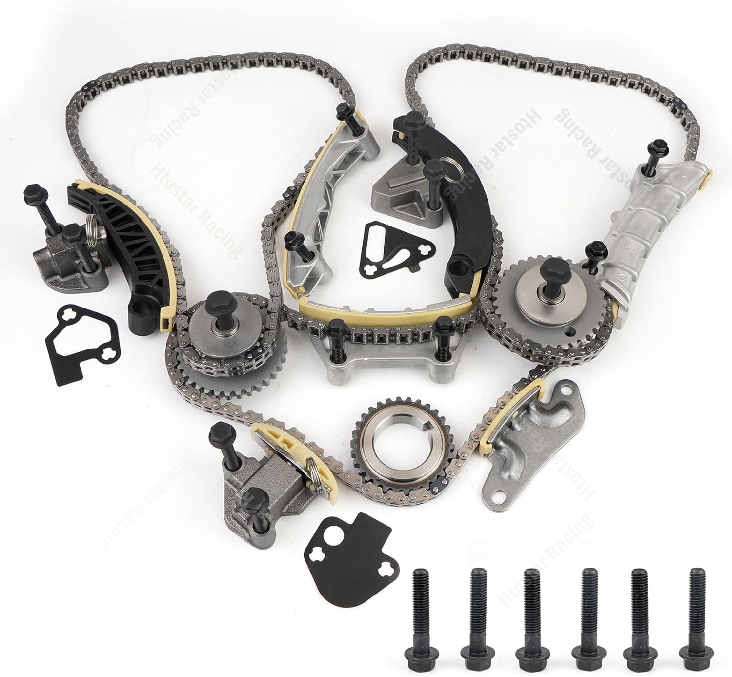 Engine Timing Chain Kit 2007-2022 Compatible with Buick Cadillac Chevrolet GMC Pontiac Saab Saturn Suzuki Acadia Traverse Enclave Caprice Equinox Camaro 2.8 3.0 3.2 3.6 Replace 9-0753S