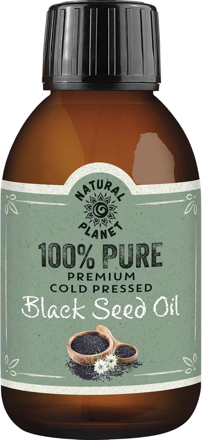 Natural Planet Black Seed Oil 100ml Cold Pressed High Strength Thymoquinone Nigella Sativa. Kalonji Non-GMO Cruelty Free