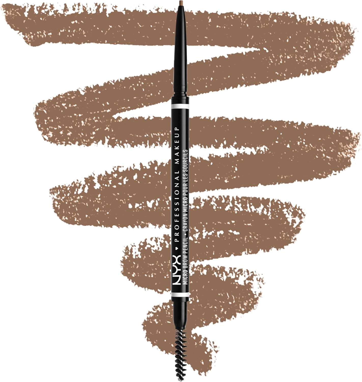 NYX Professional Makeup Micro Brow Pencil, Dual Ended With Mechanical Brow Pencil And Spoolie Brush, Vegan Formula, Shade: Taupe