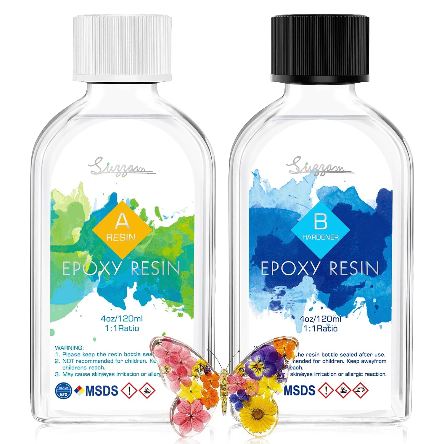 Crystal Clear Epoxy Resin Kit 8oz (240ml) - High Gloss & UV Resistant for DIY Art, Jewelry Making, Mould Casting Resin Epoxy Self-Leveling for Beginners & DIY Art Projects