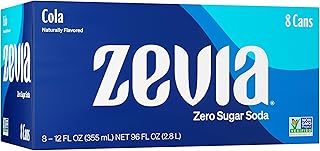 Zevia Zero Sugar Soda, Cola, 12 Ounce Cans (Pack of 8)