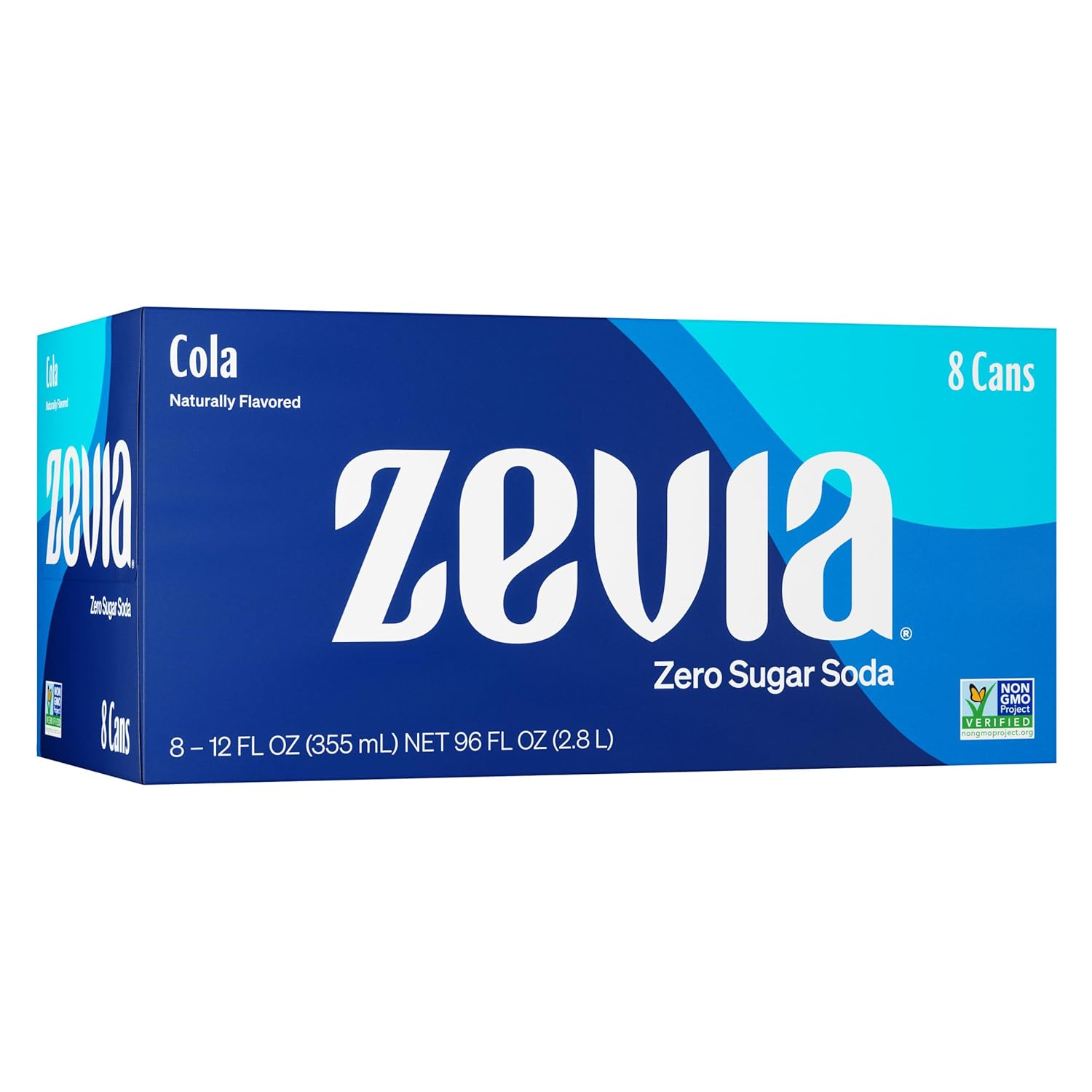 Zevia Zero Sugar Soda, Cola, 12 Ounce Cans (Pack of 8)