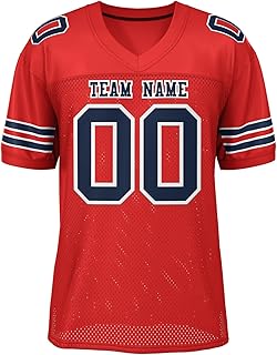 Custom Football Jersey Personalized Stitched/Printed Team Name & Number for Men Women Youth