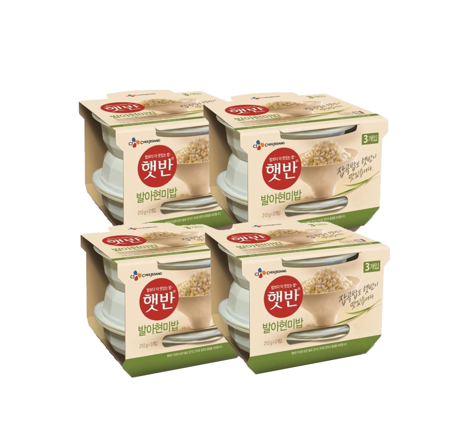 COOKED RICE ASSORTED COLLECTION [CJ COOKED RICE] WHITE BROWN BLACK COMB - COKOYAM "A to Z" (BROWN, 12)