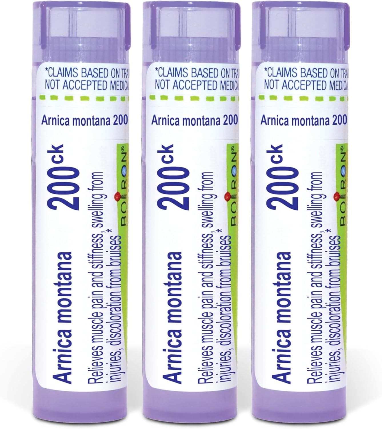 Boiron Arnica Montana 200Ck Homeopathic Medicine for Muscle Pain and Stiffness - Pack of 3 (240 Pellets)