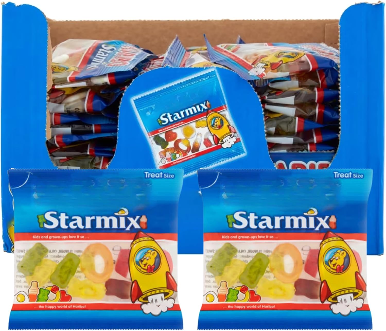 100 Pack Sweet Mini Bags Multipack Bulk Sweets Hamper Made For Kids Birthday Parties, Christmas Party Bags, Halloween, Easter (Starmix 100Pack)