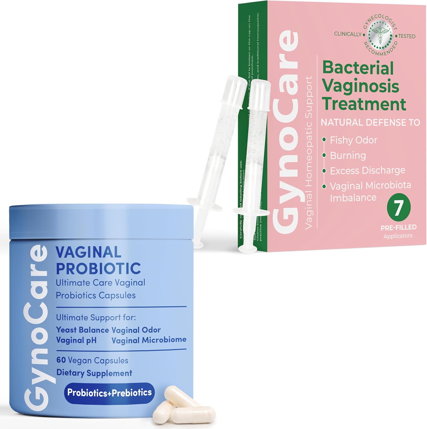 Terramed Just Think Comfort Comprehensive Vaginal Health Bundle: Bacterial Vaginosis Relief Gel + Vaginal Probiotic Capsules – Dual Support for pH Balance, Odor Control, and Infection Prevention