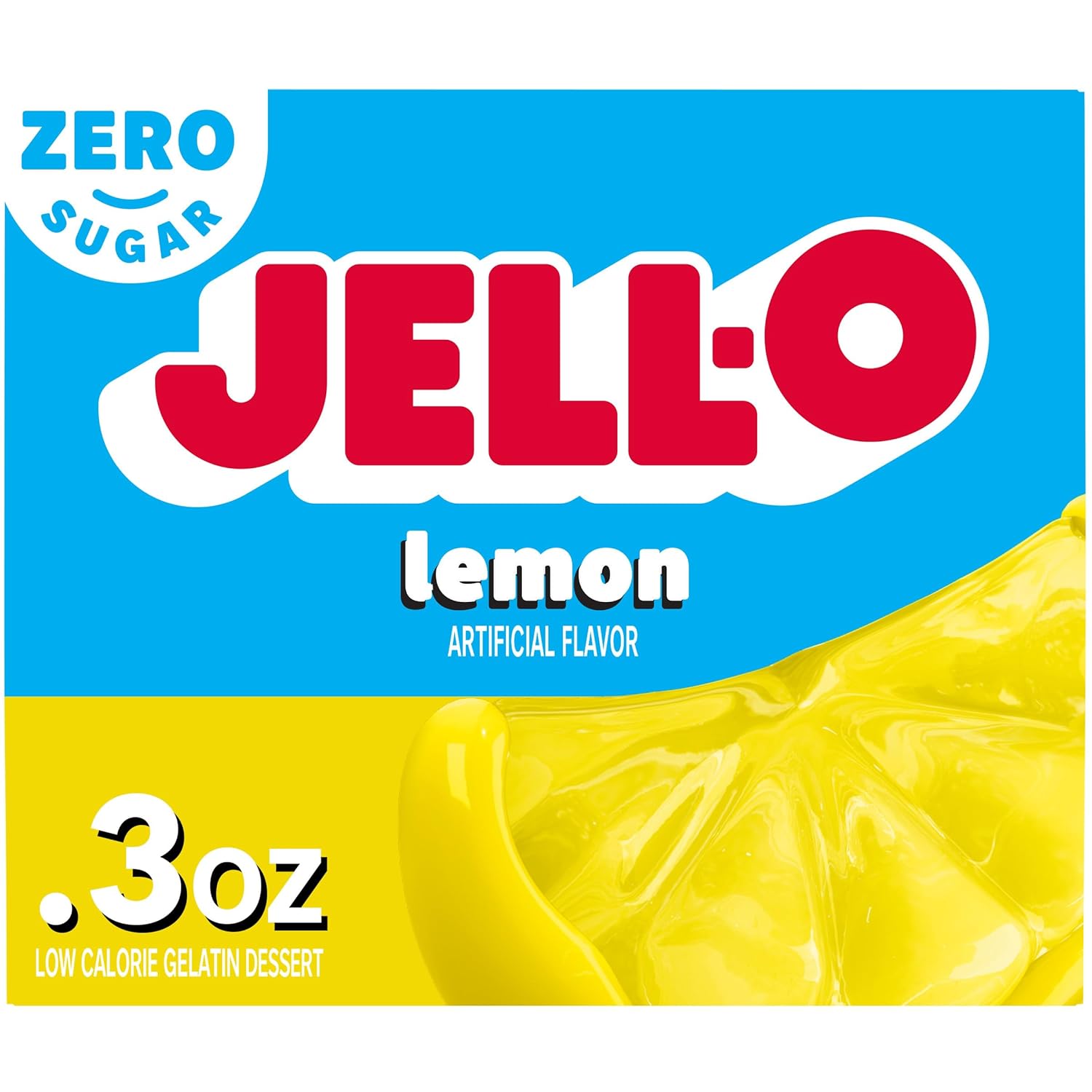 JELL-O Jello Jell-O Sugar Free Lemon Low Calorie Gelatin Dessert 1 X 8.5g Box Jello, 1 Units