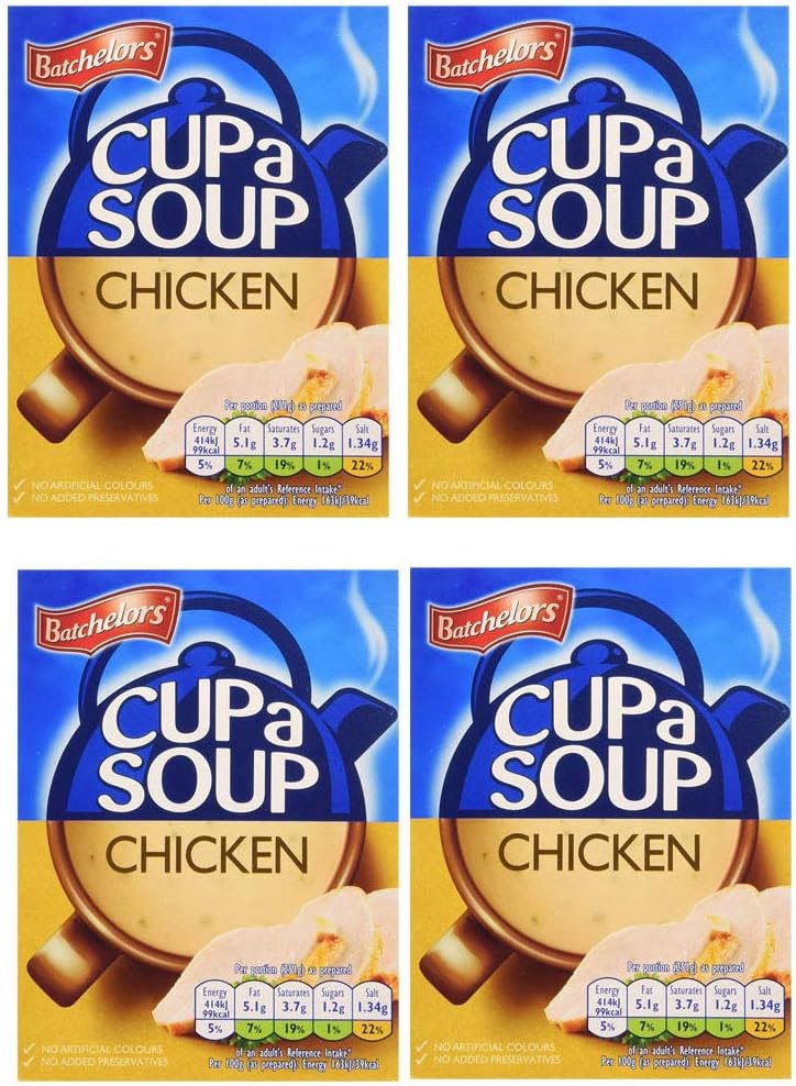 Bachelors Instant Cup A Soup Chicken Flavour 4 Boxes