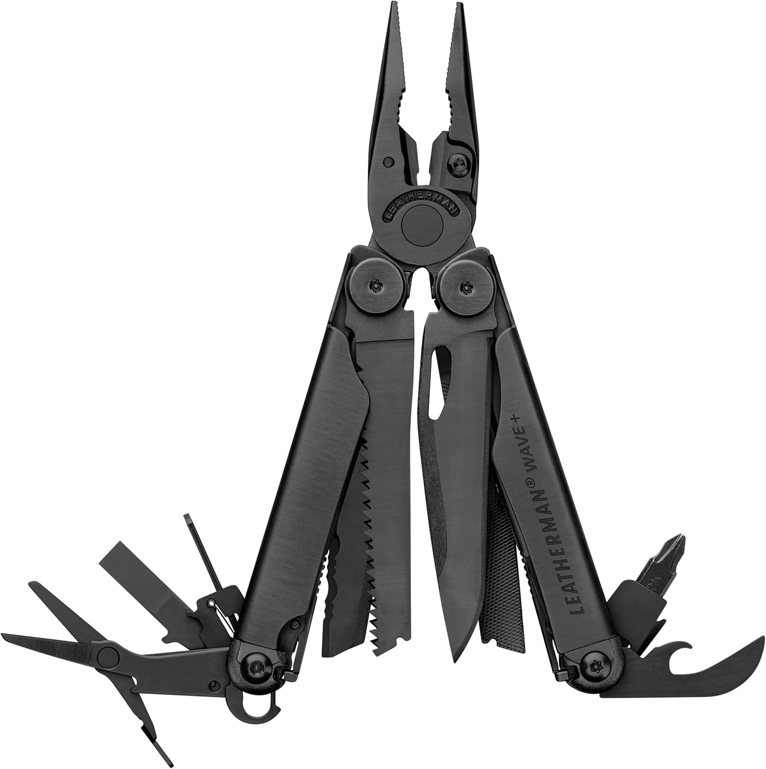 Leatherman Wave+ Multi-Tool - 18-in-1 Heavy-Duty Stainless Steel Tool with Blades, Pliers & Wire Cutters, Black