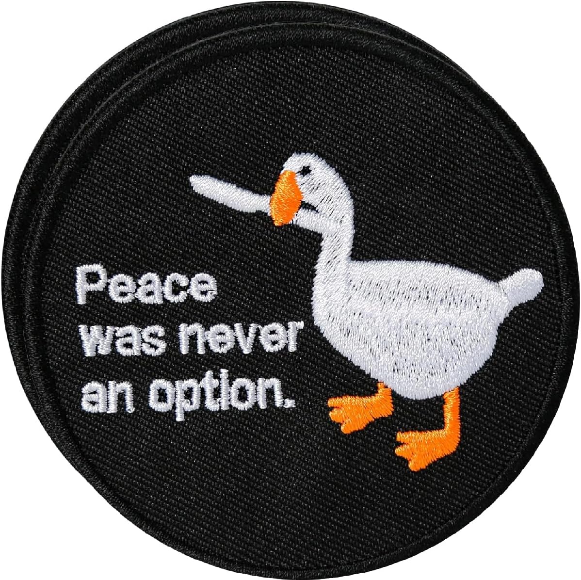 AXEN Peace was Never an Option Patches, Funny Tactical Morale Patches Hook & Loop Fasten Patches for Tactical Backpack Uniform Bag Jacket Vest Cap Hat Gears