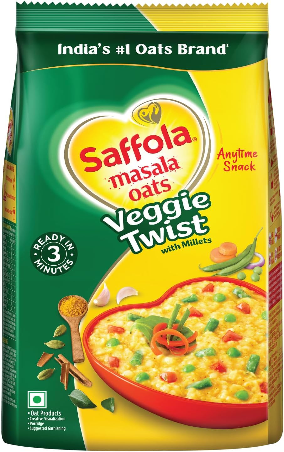 Saffola Masala Oats Veggie Twist, 500g
