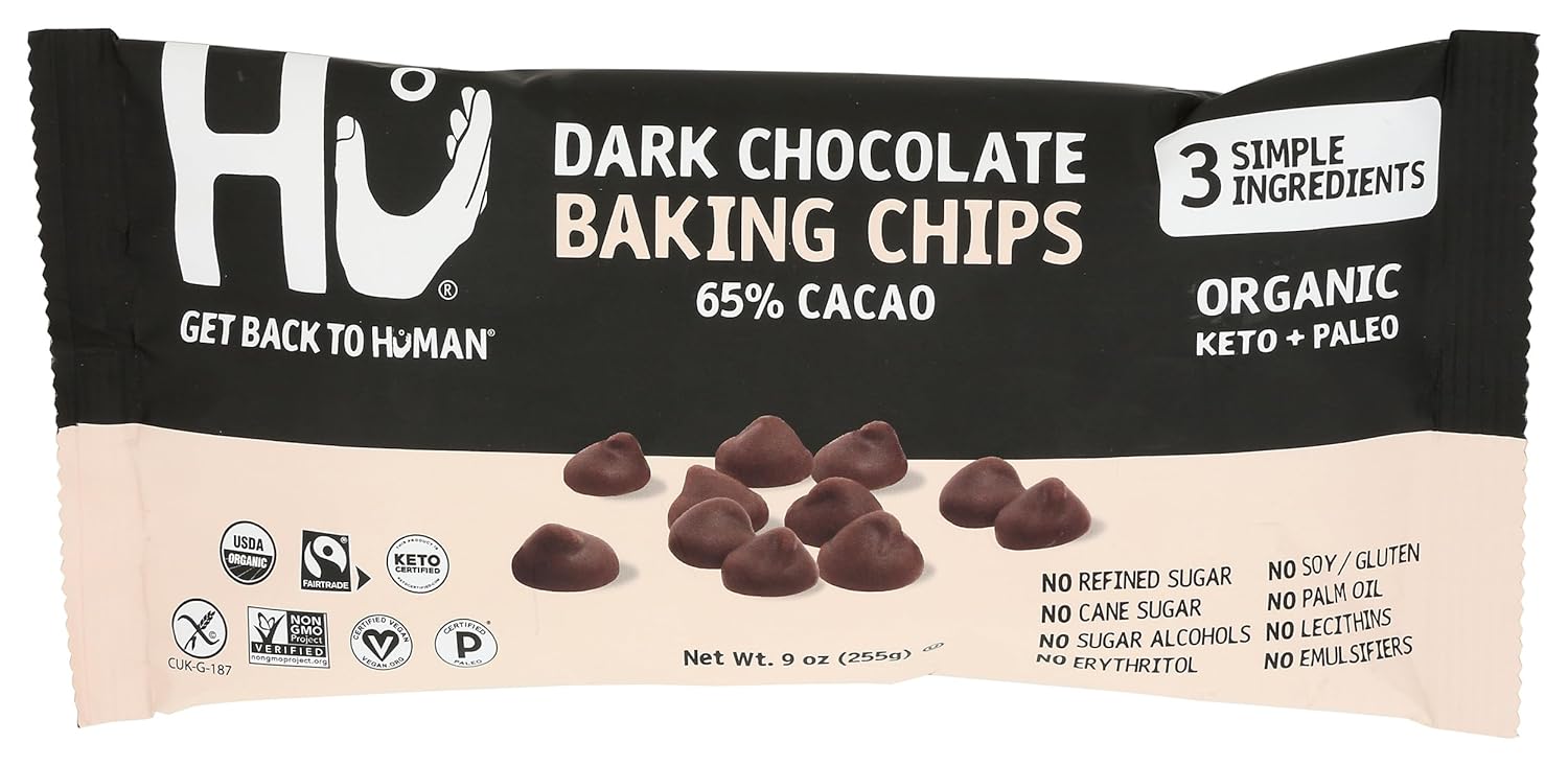 Hu Choc Dark Baking Chips 9 OZ