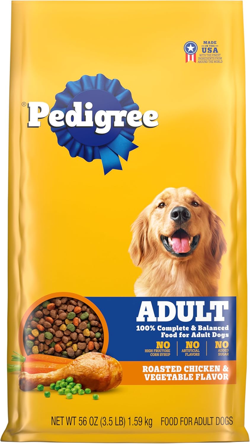 Pedigree Complete Nutrition Adult Dry Dog Food, Roasted Chicken & Vegetable Flavor, 3.5 lb. Bag