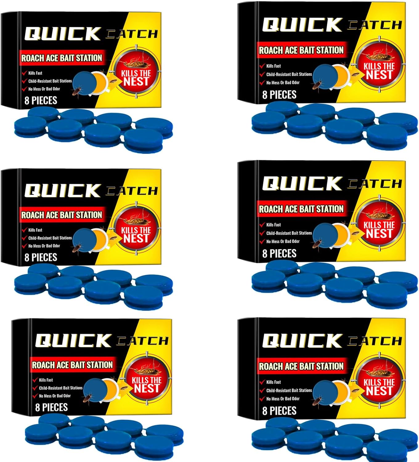 Cockroach Trap, Cockroach Trap, Against Cockroaches, Control Bed Bugs, Strong Adhesive Traps for Monitoring, Kitchen Cockroach Trap, Non-Toxic Cockroach Gel, Insect Trap, Indoor (4)
