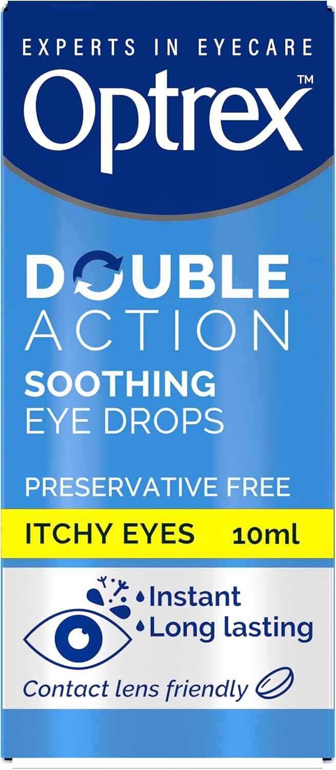 Optrex™ Double Action Soothing Eye Drops for Itchy Eyes, lubricates and soothes, 10ml