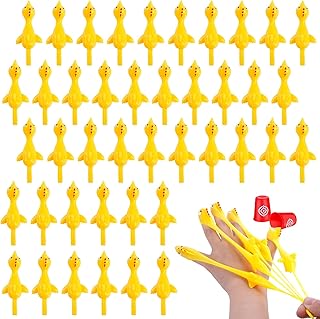 POPLAY 42PCS Flying Chicken Slingshot, Flicking Rubber Chickens Sling Shot Funny Gag Gifts for Kids Adults Party Favors Birthday Goodie Bags Stuffers Novelty Classroom Exchange Gifts