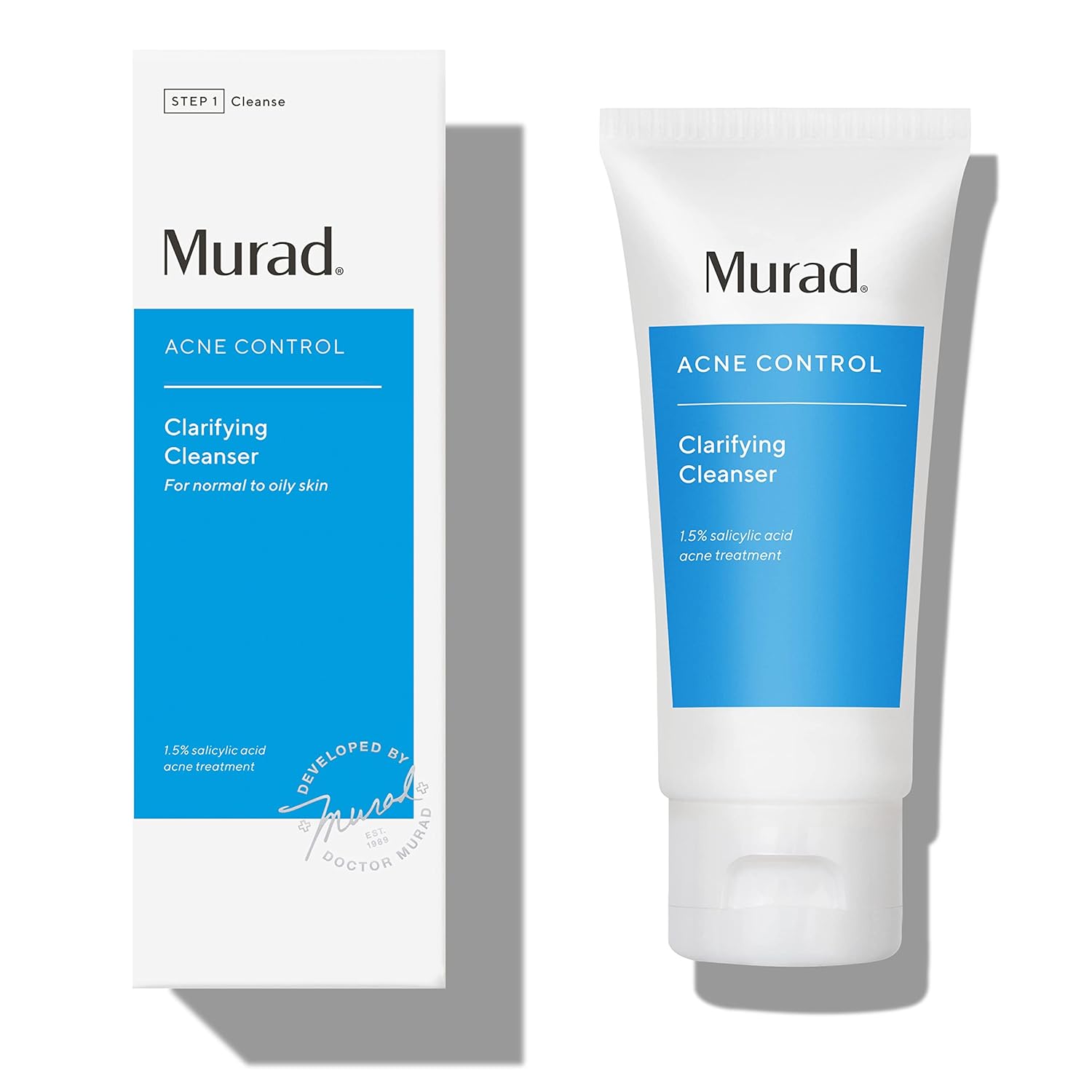 Murad Acne Control Clarifying Cleanser – Salicylic Acid & Green Tea Formula for Acne, Deep Pore Cleansing, Oil Control & Breakout Prevention for Clear, Balanced, Healthy-Looking Skin