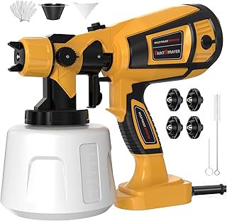 Paint-Sprayer 1000W HVLP High Power Electric Spray Paint Gun 1400ml High Capacity Container Easy to Clean for Furniture Cabinets Fence Walls Door Works Garden Chairs etc