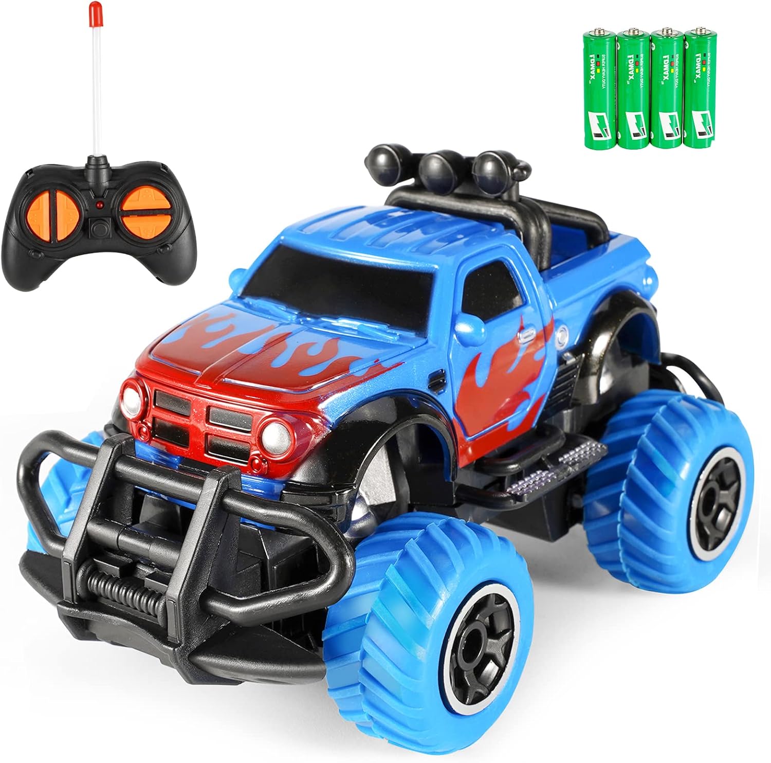 Kizeefun Remote Control Cars for Kids, RC Car Toys for 3-8 Years Old Boys & Girls, Off Road Vehicle Racing Car, Blue
