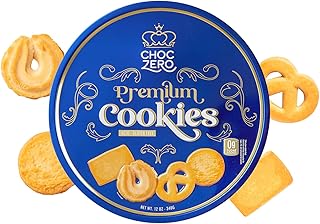 ChocZero Keto Butter Cookies - Sugar Free Danish Shortbread Gift - Gluten Free, Low Carb, 12 Ounce (Pack of 1)