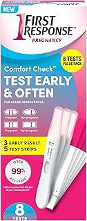 FIRST RESPONSE Comfort Check Pregnancy Test, 8 Count, Pink & White