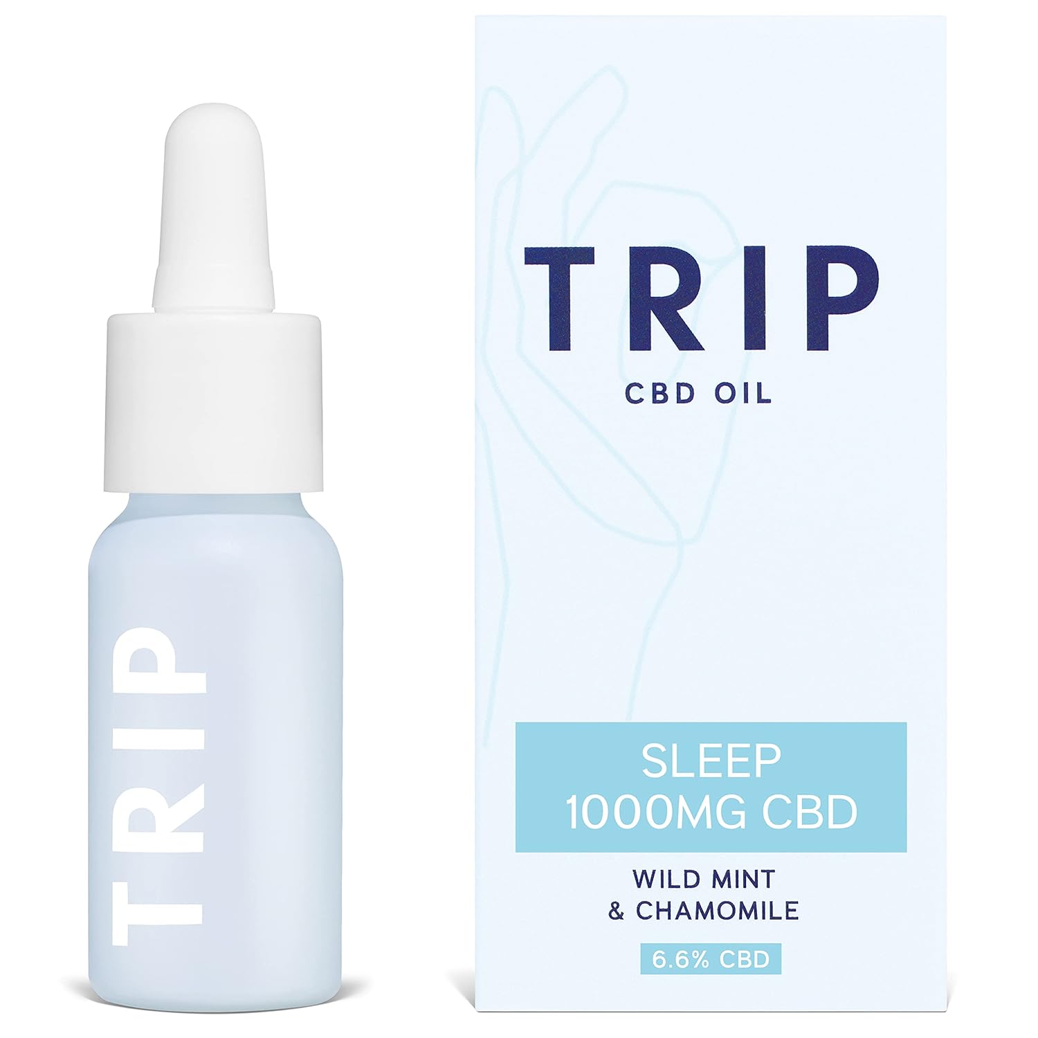 TRIP CBD Oil 1000 mg (Strong - High Strength): Wild Mint CBD Drops (15 ml) | Vegan, Gluten Free, No-THC Flavoured CBD Oil Blended with MCT Coconut Oil| Feel Less Stress, Sleep & Anxiety Relief
