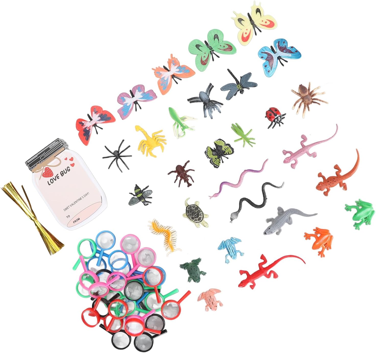 Themed Card Set with Deco Ions Valentines Day Cards Love Card Set for Kids Classroom Multi - Item Party Favor Packs (Type G)