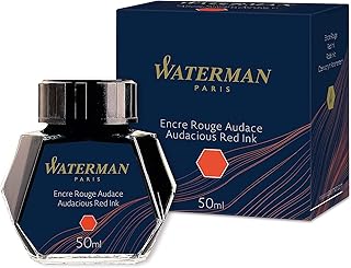 Waterman 50 ml Bottle Fountain Pen Ink, Audacious Red