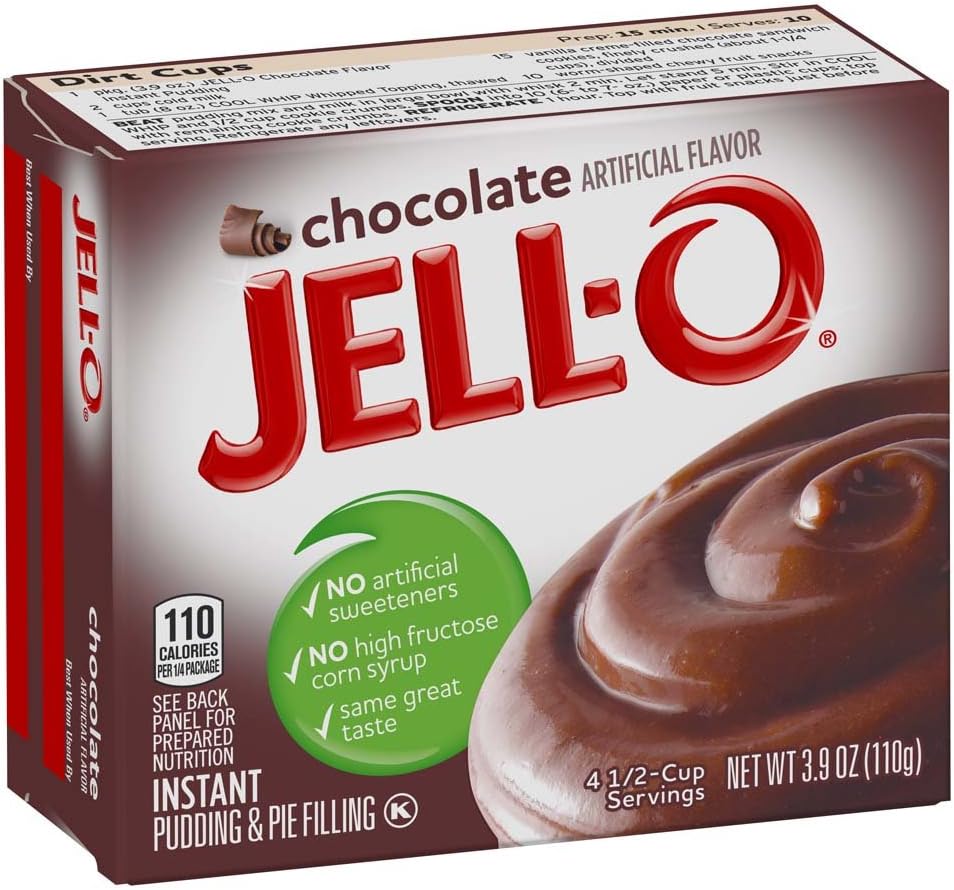 Jell-O Instant Pudding & Pie Filling, Chocolate, 3.9Ounce Boxes (Pack of 6)