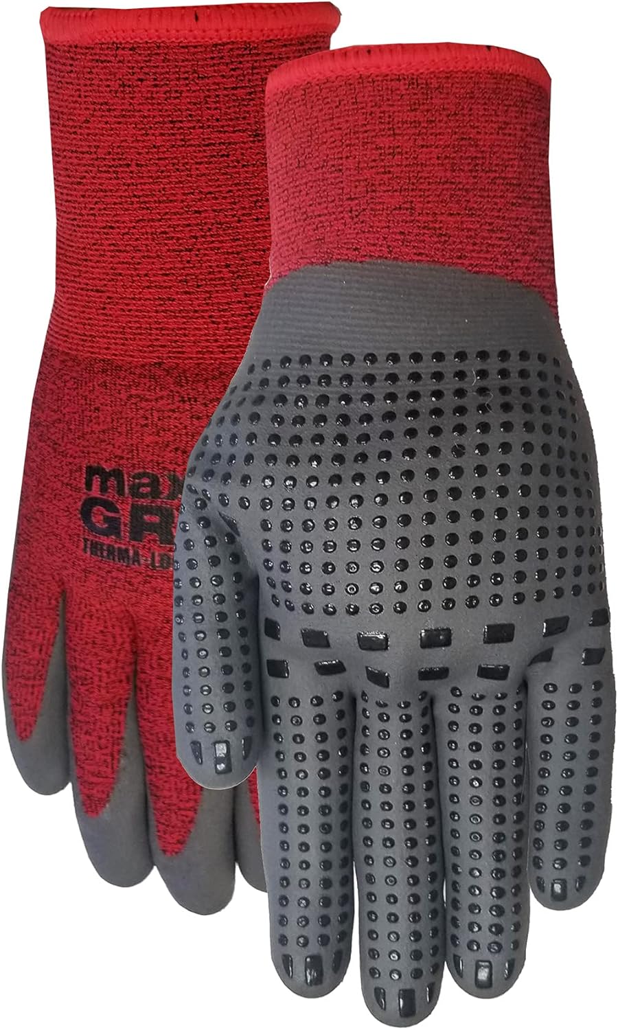 Midwest Gloves & Gear 90CF-EA MAX Grip Glove, RED/Black Large, 1 Count (Pack of 1)