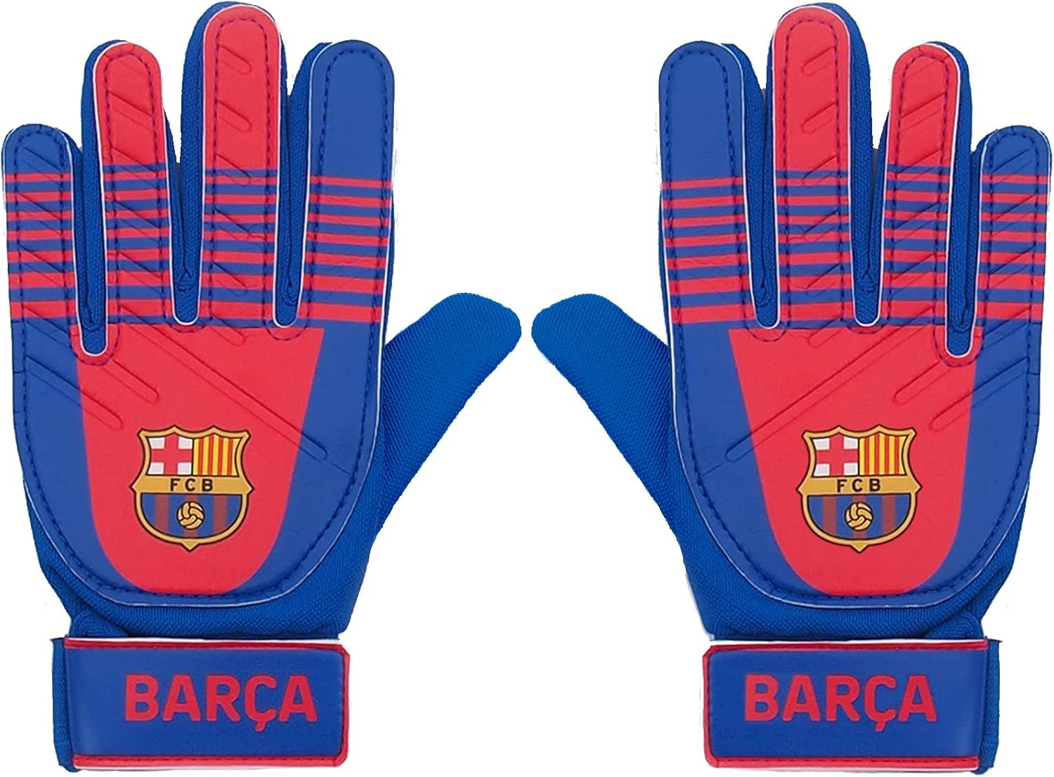 FC Barcelona Boys Gloves Goalie Goalkeeper Kids Youths OFFICIAL Football Gift