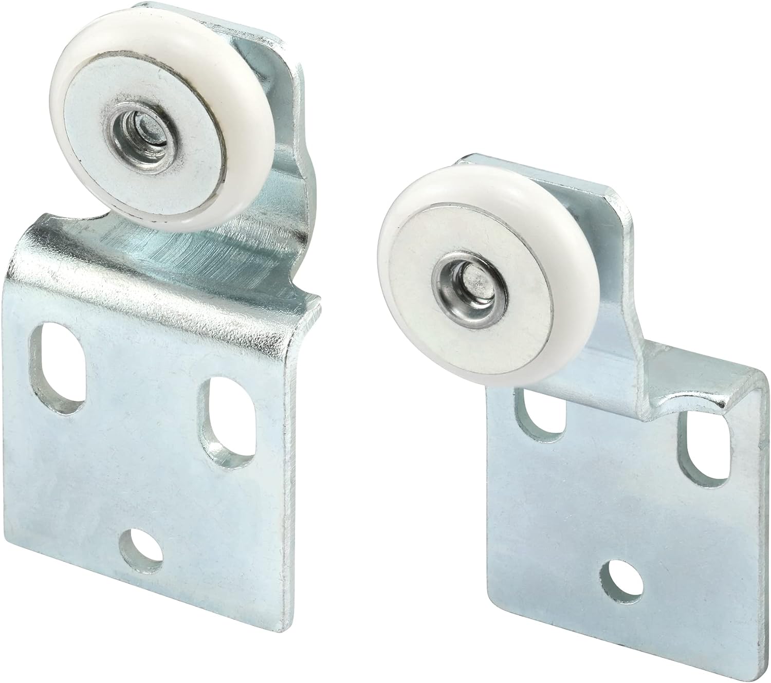 Prime-Line N 7533 Sliding Closet Door Roller Kit, 3/4 In. Wheel Diameter, Convex (Round) Edge Plastic, Stamped Steel Construction, Includes 3/8 and 1/2 In. Offset Pairs (2 Pack)