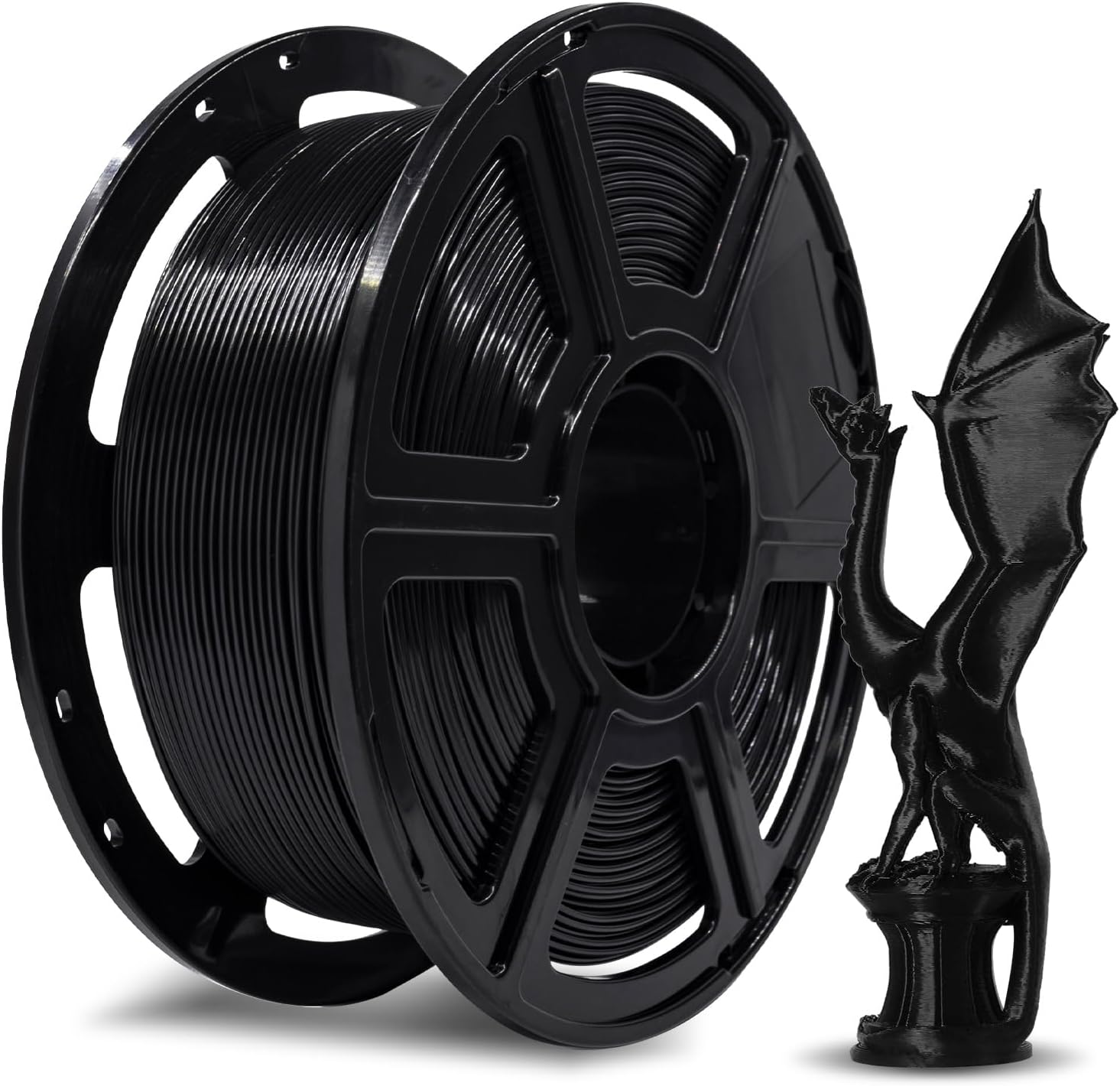 FLASHFORGE High Speed PLA Filament 1.75mm, 500mm/s High Speed Printing, Rapid 3D Printer Filament Tough and High Flow for Fast Printing,1kg(2.2lbs)/Spool,Dimensional Accuracy ±0.02mm(Black)
