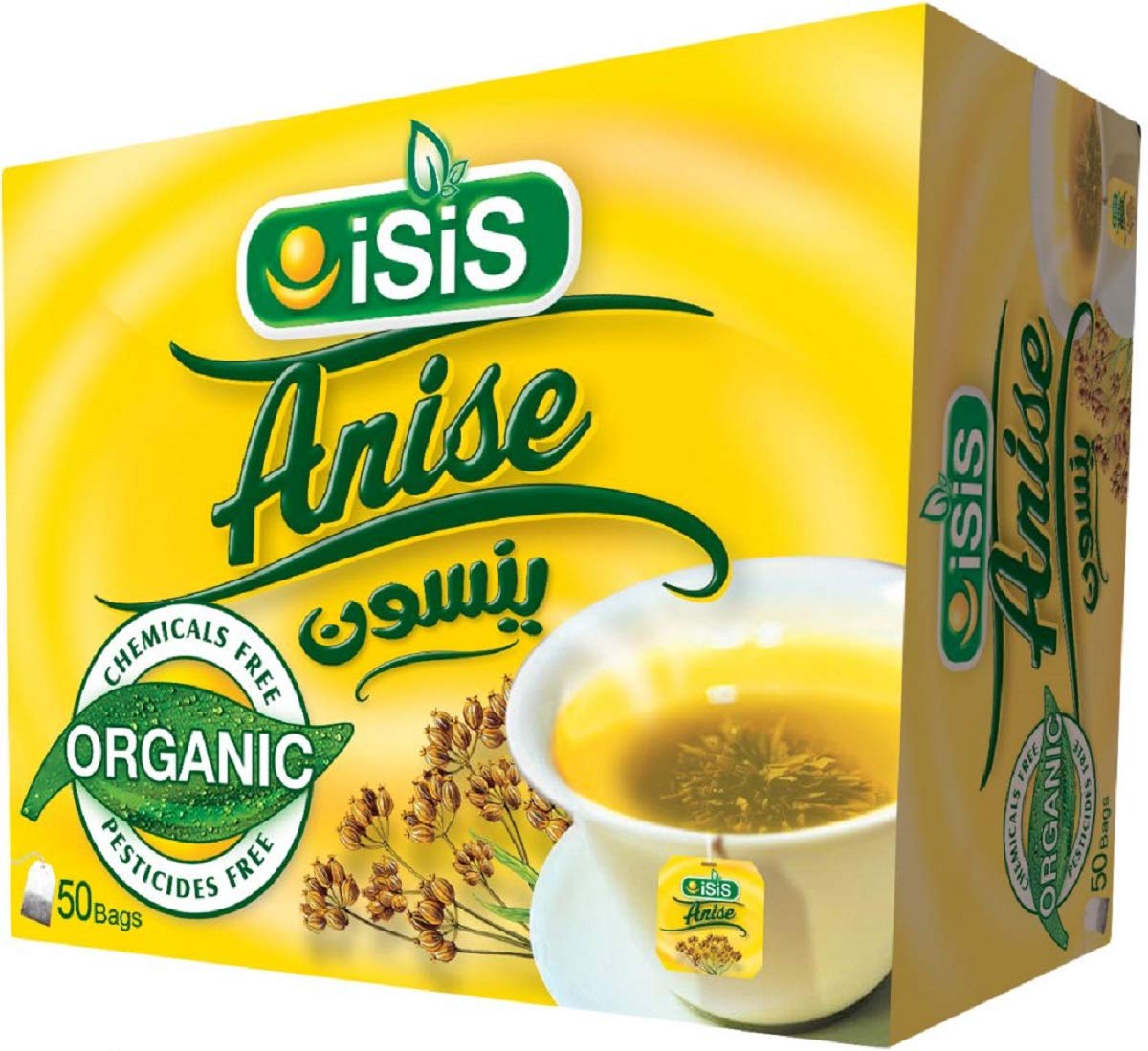 100% Organic Isis Natural Herbal Egyptian Anise Tea (50 Bags)