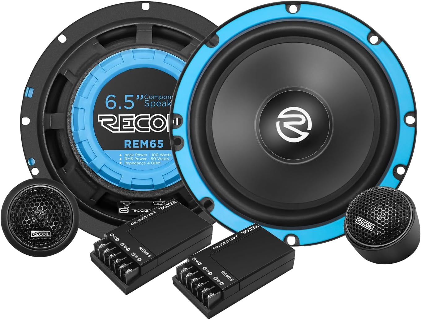 RECOIL REM65 Echo Series 6.5-Inch Car Audio Component Speaker System