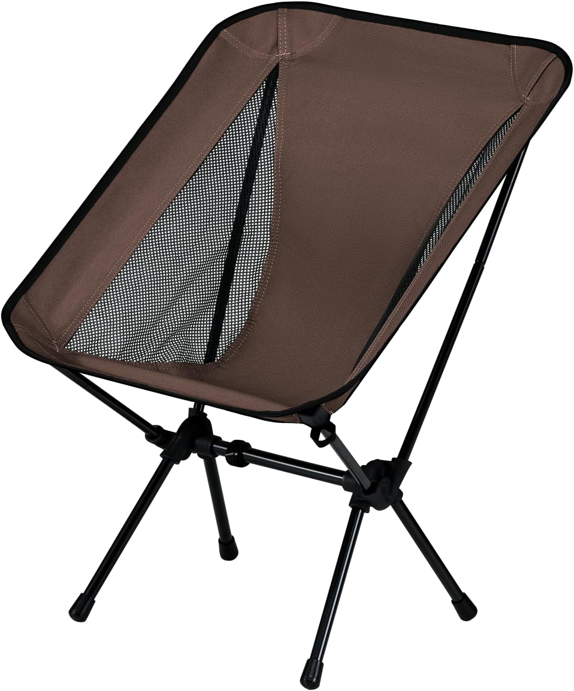 Lightweight Portable Camping Chair,Sturdy with X-Frame,120kg Capacity,Foldable with Carry Bag,Quick Setup for Outdoor,Hiking,Beach,Backpacking (Chestnut Brown)
