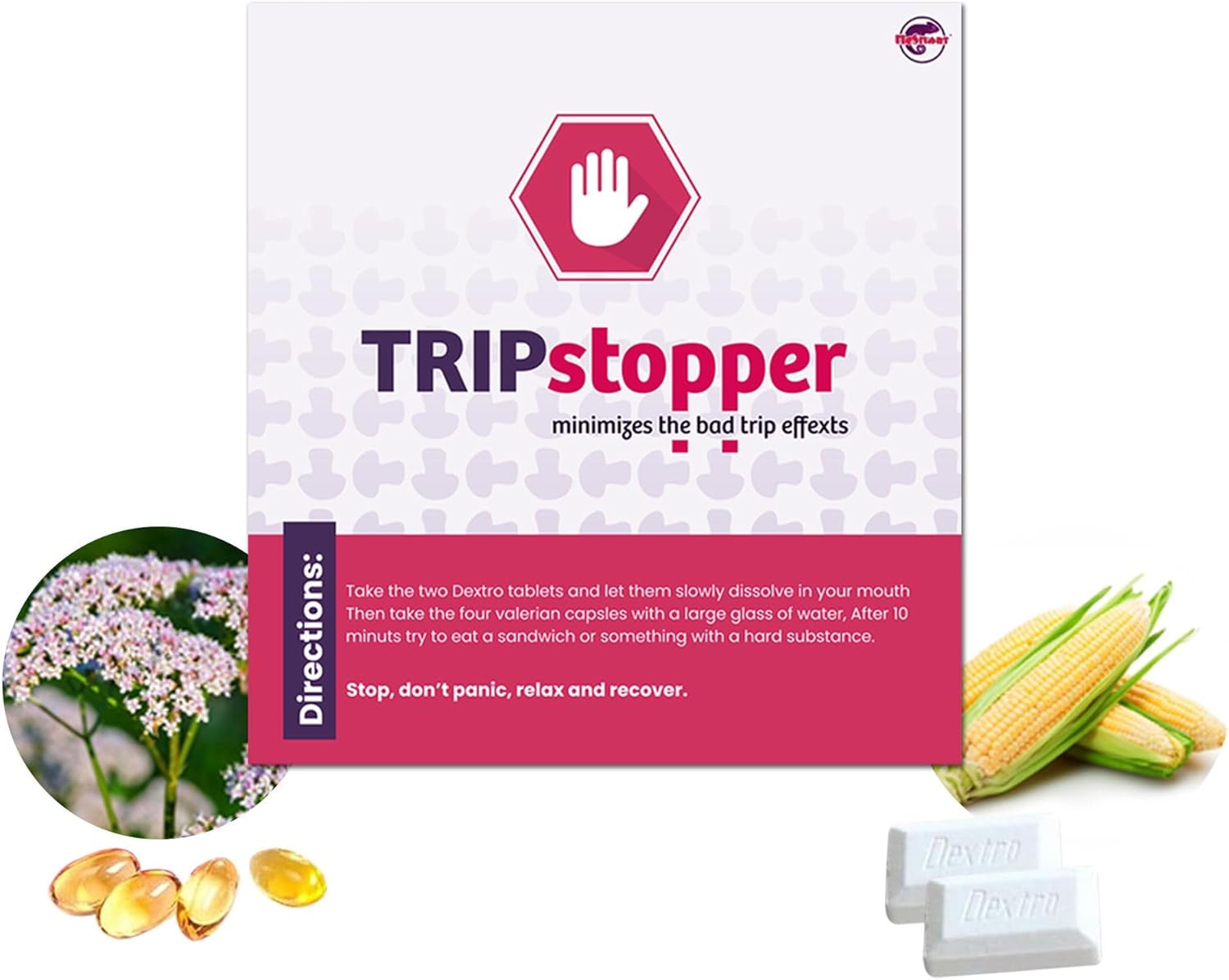 Trip Stop - Stop Undesirable Effects/Bad Trip - Calming/Comforting - Effective with Magic Mushrooms/Magic Truffles - Natural Plants Bad Trip Stopper Relax and Recover!