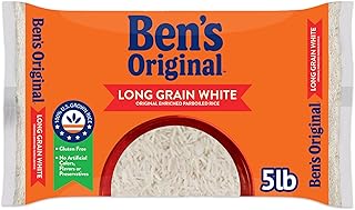 BEN'S ORIGINAL Enriched Long Grain White Rice, Parboiled Rice, 5 lb Bag