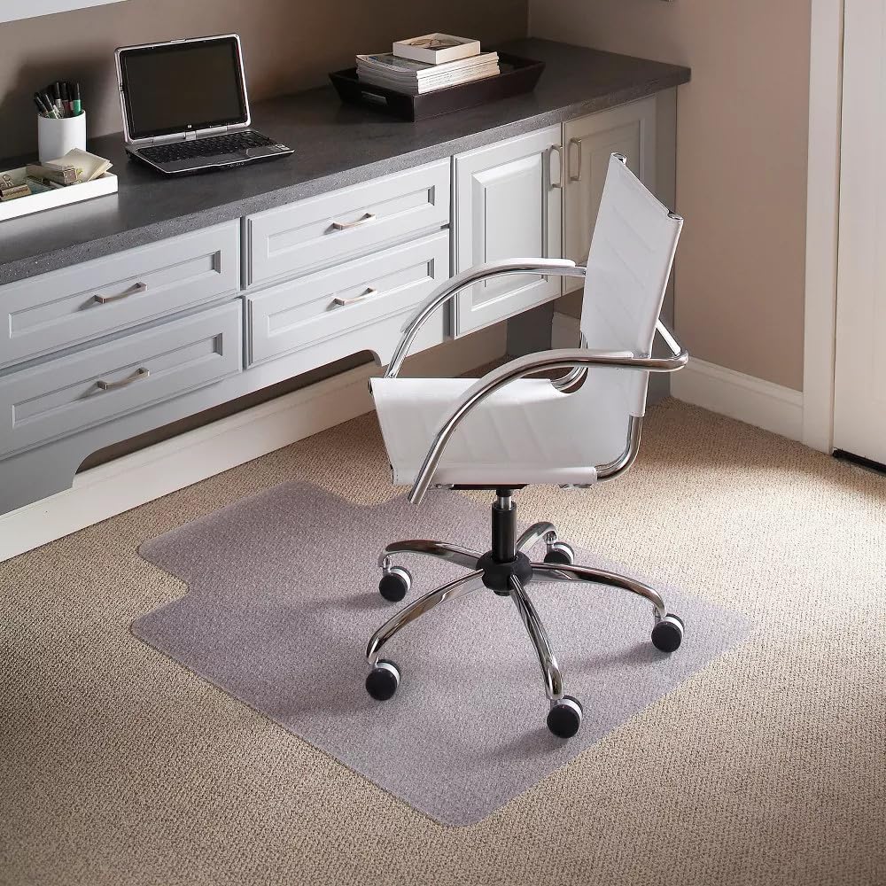 Office Chair Mats for Hardwood, Carpet, and Tile Floors - Protect Floors and Enhance Workspace Comfort Ideal for Home Office and Gaming, and Durable (30''*48'', Convex)