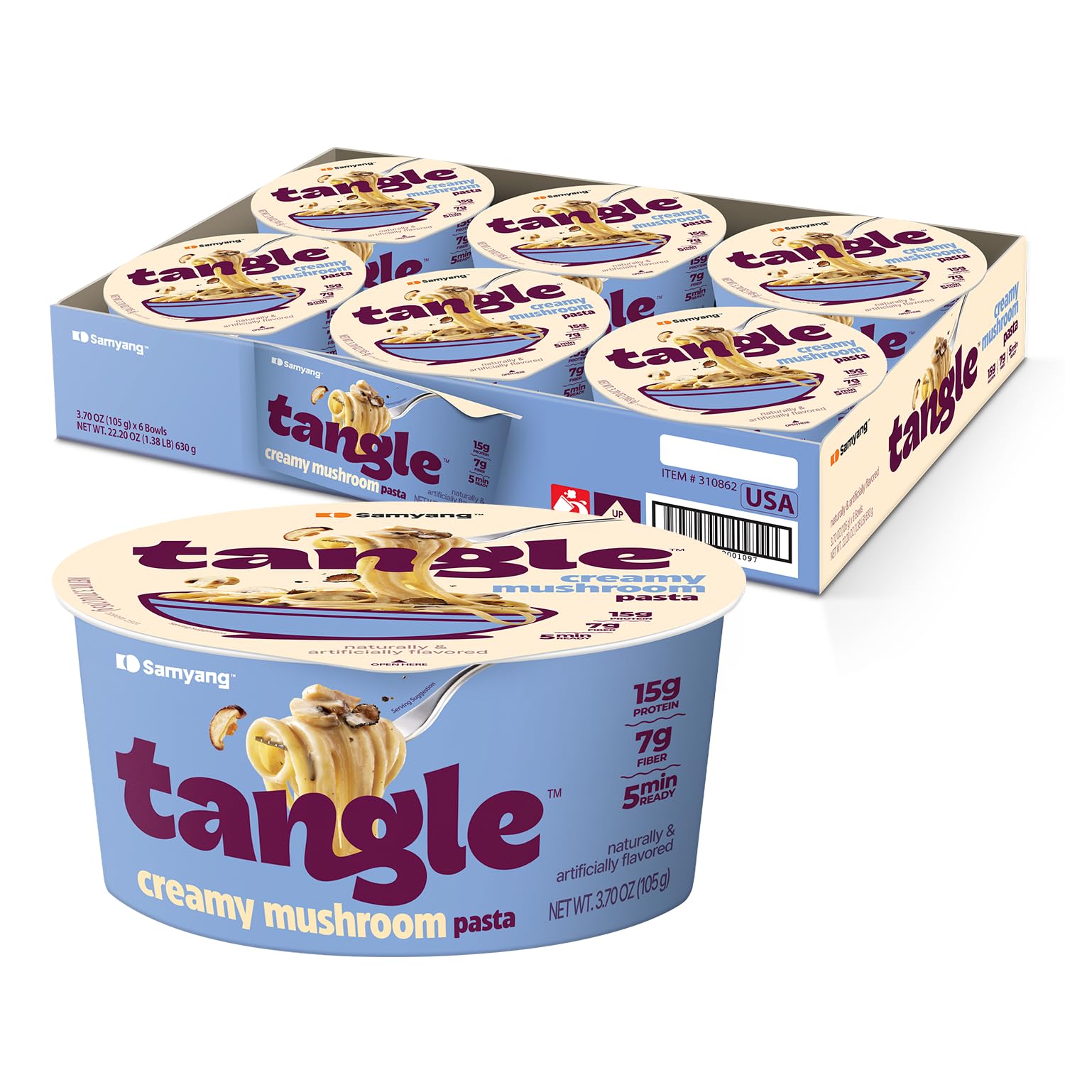 Tangle - Creamy Mushroom Pasta Bowl 3.70 oz (105g) x 6 Bowl