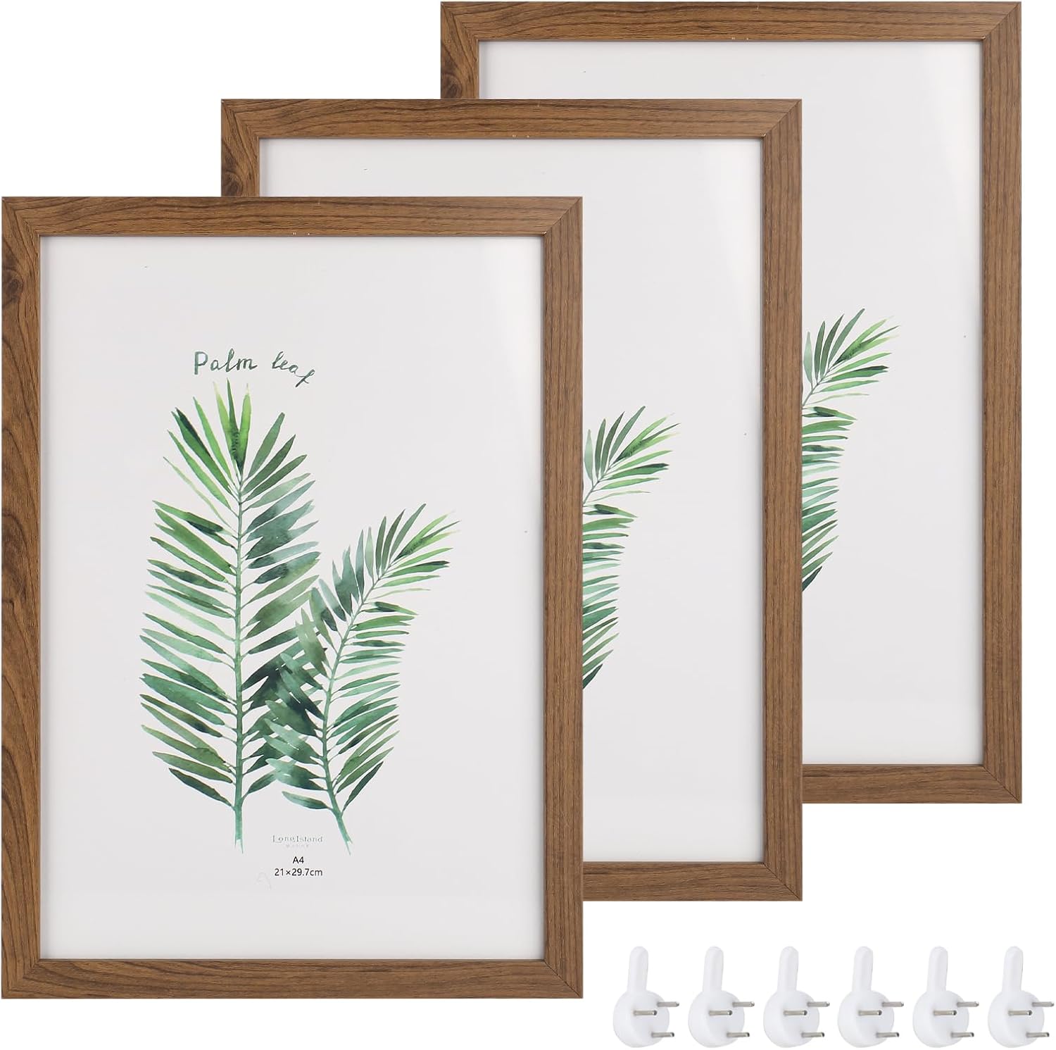 A4 Certificate Picture Frame 3 Pack A4 Solid Wood Picture Frames OAK Wood Photo Frame with Plexi Glass for Table Top & Wall Mounting Picture Frame Set (23x32 cm)