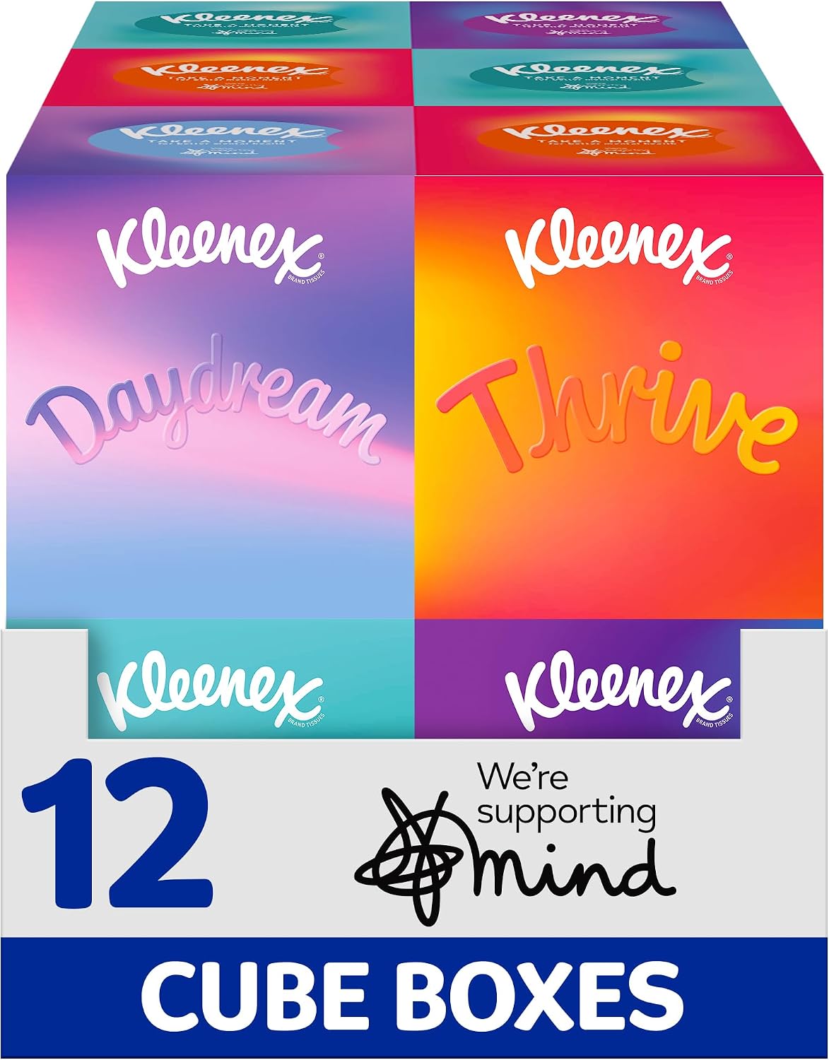 Kleenex Take a Moment Tissues - Multipack 12 Cube Boxes