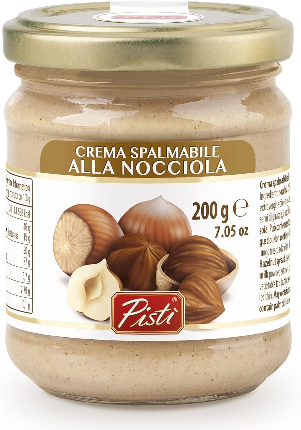 Pisti Hazelnut Cream Spread 200g | 45% Hazelnut