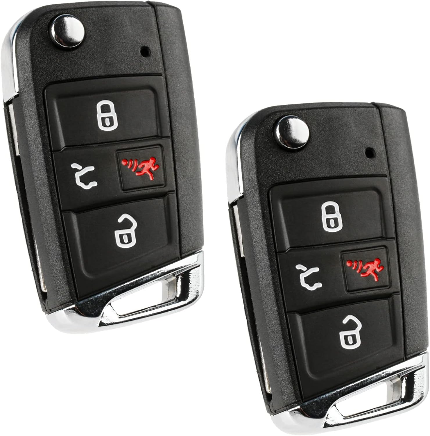 2x Keyless Option Remote Key Fob Shell Case Cover For VW Volkswagen (NBGFS12P01)
