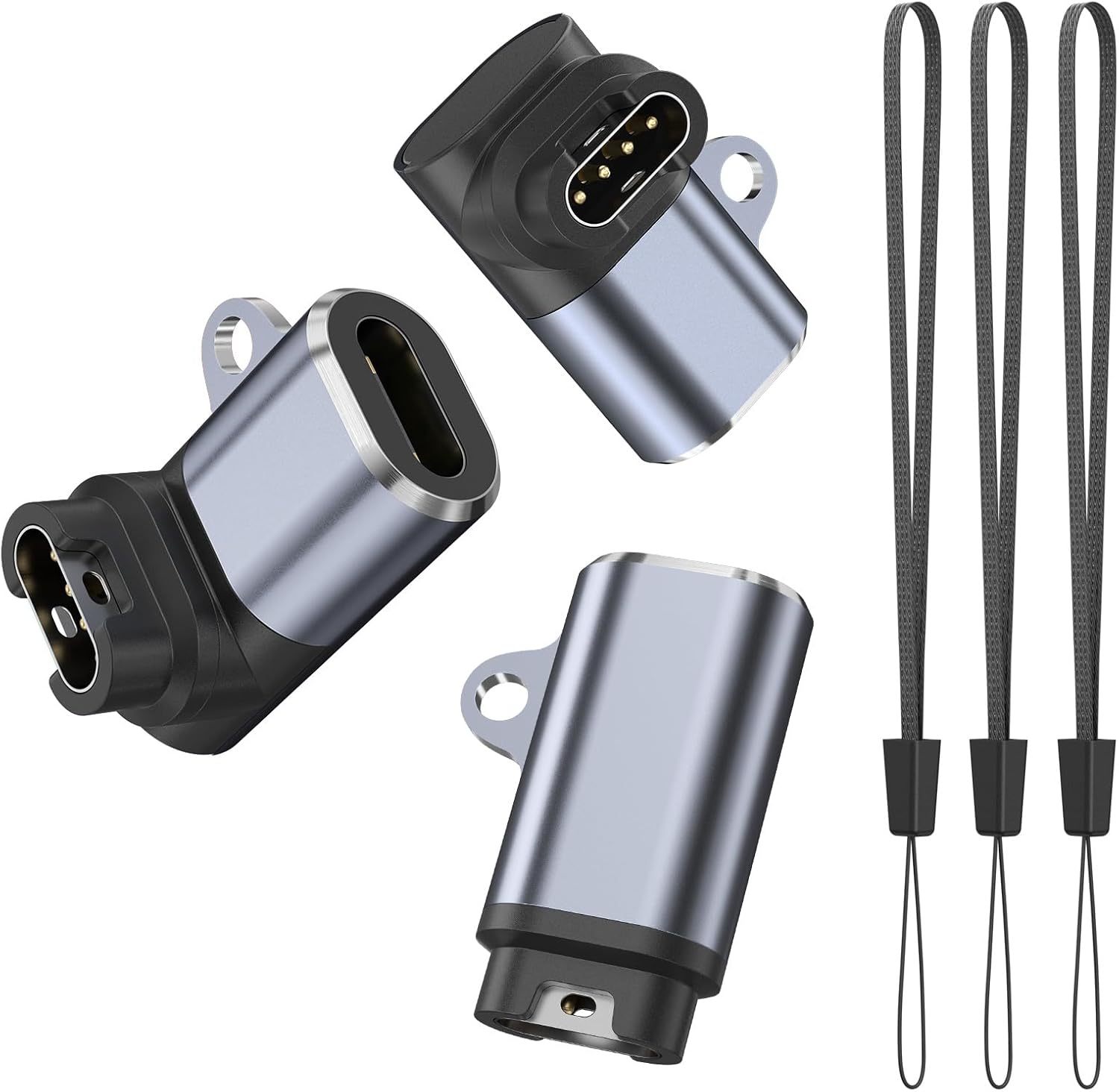 USB C Charger Adapter for Garmin Watch 3 Pack,Type-C Garmin Charging Cable Converter for Fenix E 8 7 6 5 X S Pro Solar,Forerunner 965 955 265 245 165 55,Venu SQ 3S,Instinct,Vivoactive 6 5,Epix,Quatix