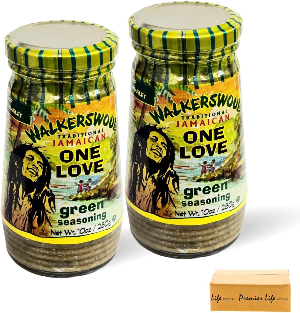 Walkerswood Traditional Jamaican Green Seasoning 280g (Pack of 2) in a Premier Life Store Box