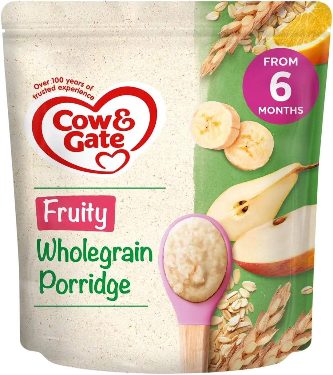 Cow & Gate Wholegrain Porridge, Fruity, 125g