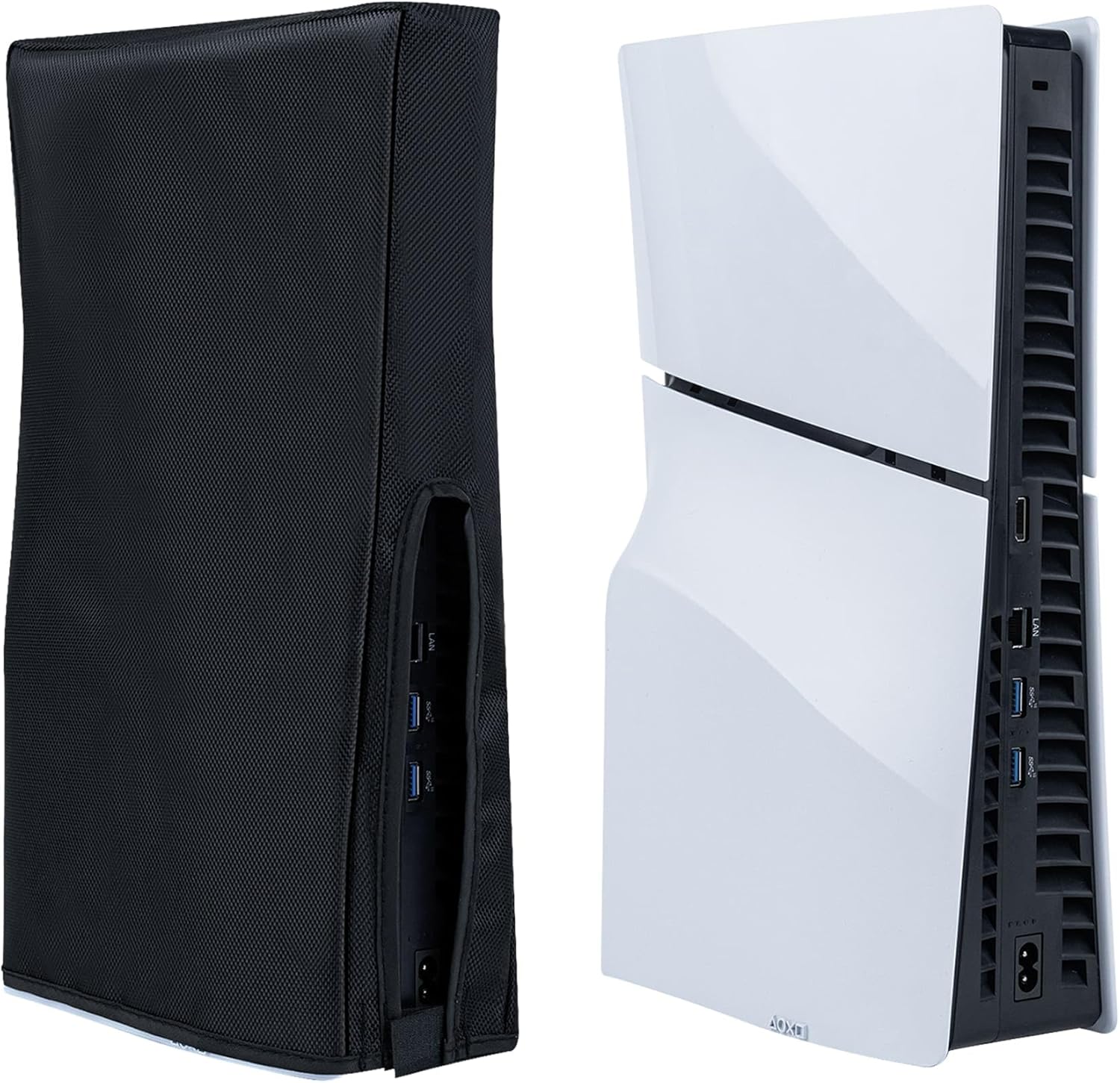 Mcbazel PS5 Slim Dust Cover Anti Scratch Protective Cover Sleeve for PS5 Slim Digital/Disc Edition Consoles – Black